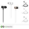 conecto In-Ear Kopfhörer Ohrhörer Kopfhörersystem mit Mikro - ultraleichtes Design-Aluminiumgehäuse,