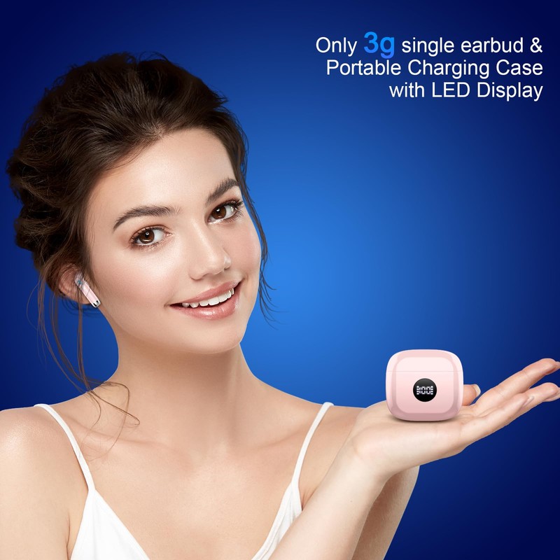 Wireless Earbuds, 2024 Bluetooth 5.4 Headphones HiFi Stereo, Wireless Earphones