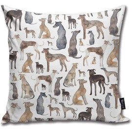 ZFENGYYUAN Greyhounds Wippets And Lurcher Dogs Accent Home Sofa Cushion Cover Pillowcase Gift Decor 18x18inches