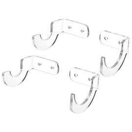 Pack of 2 Baseball Bat Wall Mount for a Stylish Horizontal Display in Your Home or Office (Black)