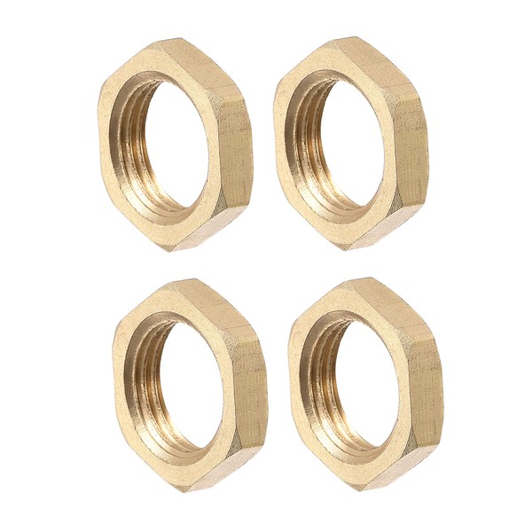 uxcell Flanged Lock Nut G1/8 Lock Nut Hexagon Brass Female