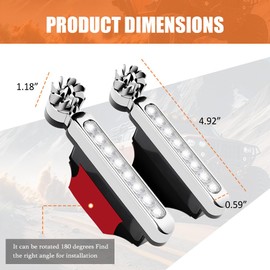 2 Pcs LED Wind Powered Vehicle Lights, Car Lamp No Need External Power Supply, Waterproof Car Wind Energy Daytime Light, Auto LED Daytime Running Lights for General Purpose Vehicle (Blue)