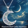 VONALA Celtic Knot Moon Necklace 925 Sterling Silver Moon Pendant