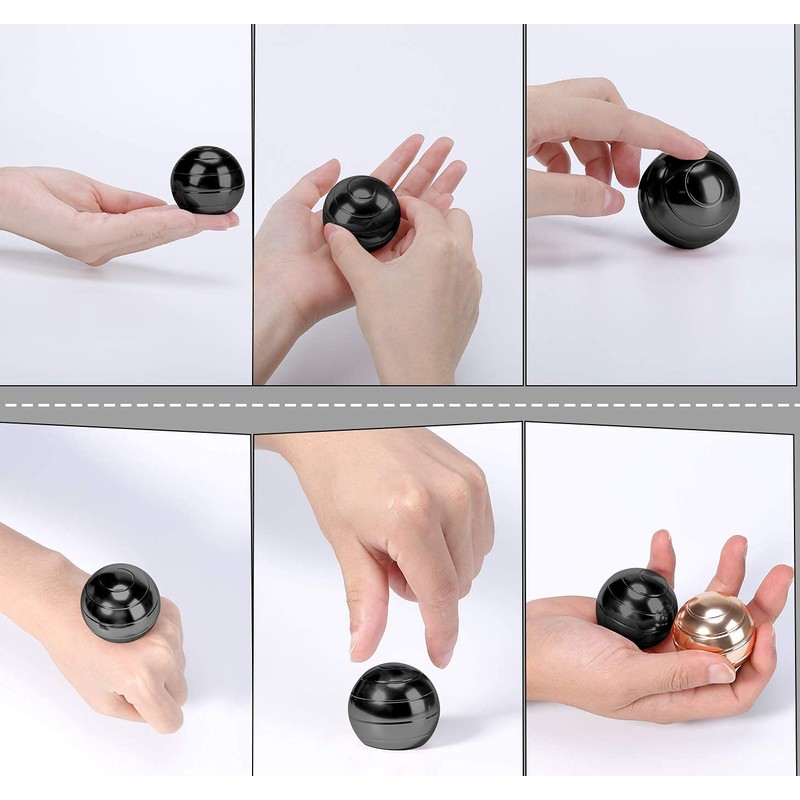 CaLeQi Kinetic Desk Toy Office Metal Spinner Ball Gyroscope with