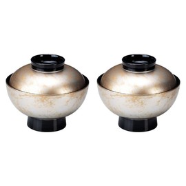 J-kitchens Set of 2 (Pair of Bowls) 4 Inch Straight Sensai Bowls, Gold and Silver Yakumo