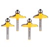 YONICO Cabinet Door Edge Router Bits Set 4 Bit 1/4-Inch