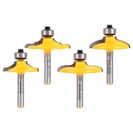 YONICO Cabinet Door Edge Router Bits Set 4 Bit 1/4-Inch Shank 12401q