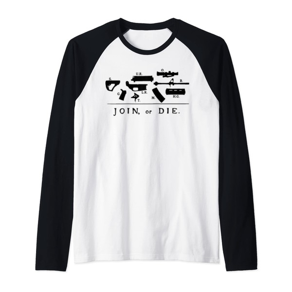 Join or Die AR15 Raglan Baseball Tee