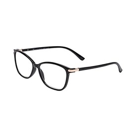 VK Couture Women's VKC Metal Accent Fashion Readers Cat-Eye Reading Glasses, Black, 2.75