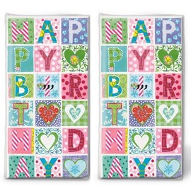 20 Individual Handkerchiefs Birthday 2 Packs of 10 Individual Paper Handkerchiefs Printed as Gift