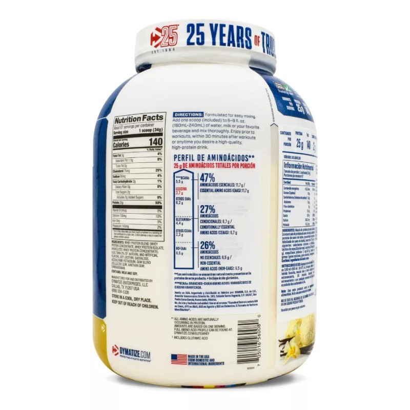 Dymatize Mezcla Proteínas Y Aminoácidos Iso100 Whey 5 Lbs