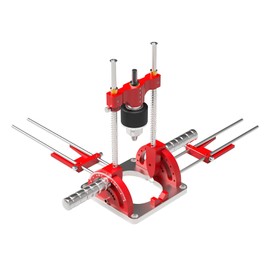 JOJOCY Multi-Angle Drill Guide, 0° to 60° Angle Adjustable Drill Guide Portable High Precision Electric & Hand Drill Guide for 1/16" - 1/2" Drills Self-Centering for Woodworking, Metalwork