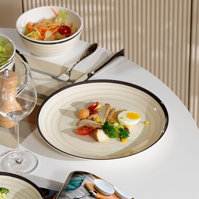 Melamine Dinnerware Set for 4, 12Pcs Dinnerware Sets, Lightweight Plates