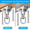 muvuo Swing Chair Ceiling Bracket Set, Heavy Duty Swing Hooks