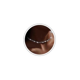 Atentuyi Double Layer Rhinestone Necklaces Chain Gold Choker Necklace Bling Bling Short Necklace Jewellery for Women and Girls, Alloy + rhinestone. Colour, Rhinestone