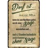 Geschenkeparadies 24 Decorative Tin Sign 20 x 30 cm Village