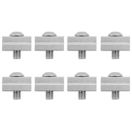 MOEBULB T Slot Nuts Compatible with Toyota Tunda Tacoma Pickup Truck Bed Deck Rails Cleats Rack Rail with Stainless Button Socket Cap Screw 8-Pack Silver