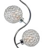 Benjara Denise 32 Inch Table Lamp, Metal Frame, Round Base