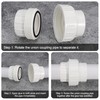 2" PVC Union Coupling Pipe Fitting PVC Adapter Schedule 40,