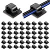 50 Piezas Clips Organizador de Cables Autoadhesivo, Negro, 14 x