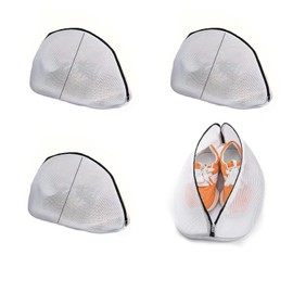 Waschbeutel für Waschmaschine, 4 Stück Tück Sneaker Waschbeutel 42 x 25 x 12 cm, Wäschesack für Schuhe mit Wiederverwendbarem Reißverschluss, Geeignet zum Waschen, Aufbewahren und Reisen