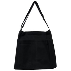 K.ANGEL Canvas Tote Bag, Handbag, Canvas Bag, Women's Cotton, Canvas Backpack, Shoulder Bag, 2-Way Canvas, Large Capacity for Work or School, black 4