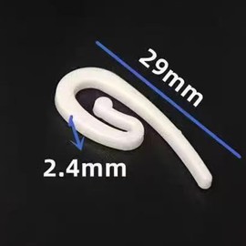 Curtain Hooks – 100-Pack Plastic Curtain Hooks, 2.8cm x 1.2cm, White, Rust-Resistant, Easy to Install and Remove – for Curtain Rod Rings, Tracks, and Headbands