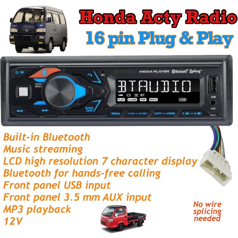 12V FM Stereo Radio w/Bluetooth USB, AUX + More 1