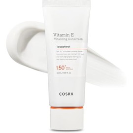 COSRX Vitamin E Vitalizing Face Sunscreen SPF 50, 1.69 fl oz, SPF Moisturizer, Lightweight under Makeup, Travel Essentials, Summer Essentials, Korean Skin Care, Korean Sunscreen for Face