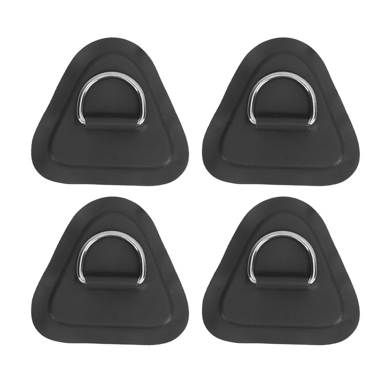 4 Pcs D Ring Patch Stainless Steel D Ring Pad
