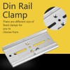 35mm Aluminum Din Rail Fixed Screw Clamp Fasten Clip for