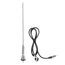 RELIATURE antena para Radio de carro 18.5inch Universal Car Roof Radio AM FM Aerial Antenna 180°Swivel Assembly Universal Silver FM AM Car Antenna 18.5 Inch Cord