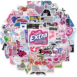 Y2K Stickers 106pcs Coquette Aesthetic Pack - Retro 2000s Cyber Decor, Waterproof Vinyl Stickers for Laptop, Phone, Skateboard, Birthday Gifts for Girls Teens