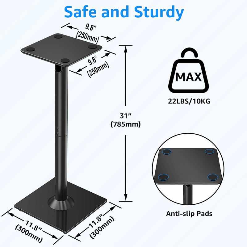 MOUNTUP Universal Speaker Stands Pair for Surround Sound, 31" Height