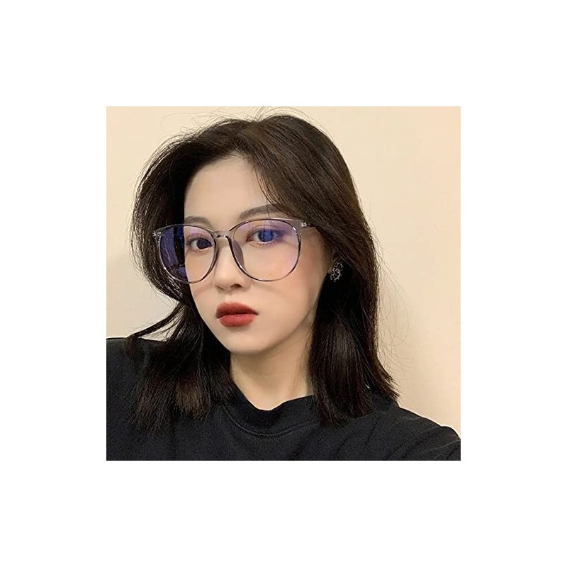 Rewhey Transparent Computer Glasses Frame Women Men Anti Blue Light
