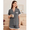Ekouaer Womens Short Sleeve Pajamas Set Soft Sleepwear Button Down