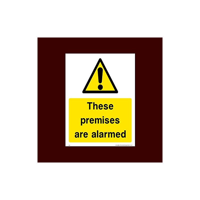 These premises are alarmed Plastic Sign (S11) - CCTV, Security,
