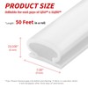 Fingwerk 50 Feet D-Shape Rubber Weather Stripping Door Seal Strip,