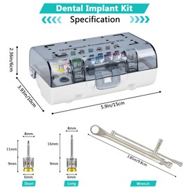 Dental Implant Torque Wrench Set, Autoclavable Universal Prosthetic Kit