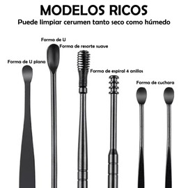 Kit de Eliminación de Cera del Oído de 24 Piezas, Herramienta de Limpieza del Oído Acero Inoxidable, Limpiador de Oidos para Niños y Adultos, Fácil de Transportar y Usar