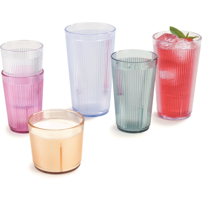 Carlisle FoodService Products Crystalon Stack-All Stackable Tumbler Plastic Tumbler with