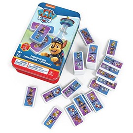 Cardinal, Juego de dominó de la Patrulla Canina de Spin Master Games, Juegos para niños de 2 a 4 Jugadores en miniestuche portátil, Juguetes de la Patrulla Canina para niños a Partir de 4 años