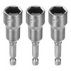 sourcing map 3pcs Hex Nut Driver Drill Bit 1/2" 6-Point