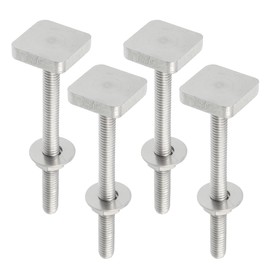 A ABSOPRO Car Roof Rack T Shape Slot Bolts M6 W/Nuts Washers T Shape Track Bolts Roof Rack Cargo Carrier Bolts Accessories Stainless Steel 4pcs