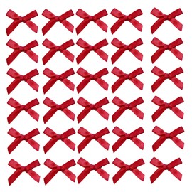 AWOCAN 30PCS Bow Hair Clips Mini Hair Bows Hair Ribbon Clips Small Bowknot Barrettes Sweet Little Bow Hair Ribbon Alligator Clips Solid Color Non-Slip for Women (RED)