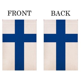 Finland Finns Garden Flag,Garden Decoration Flag,Indoor and Outdoor Flags,Celebration Parade Flags,Anniversary Celebration, Country Day, Linen Fabric,Double-Sided.