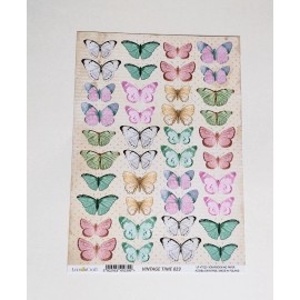 Lemoncraft Pinks And Blues Butterfly Cutouts, Scrapbook Paper Cutouts