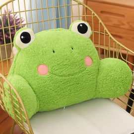 Reading Pillow Back Pillow for Sitting Up in Bed Relax Bed Rest Pillow with Arms Office Car Seat Lumbar Support Cushion for Kids Teens Boys Girls