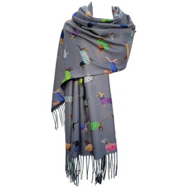 GFM® Cashmere Texture Dog Scarf for Autumn and Winter (DGSHL), Dg-41-Gray