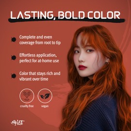 Splat Midnight Amber Semi Permanent Hair Dye Kit, 1 Application, Includes Deep Reconstructor Conditioner, Lasts 30 Washes, No Bleach Required, Vegan & Cruelty Free Hair Color